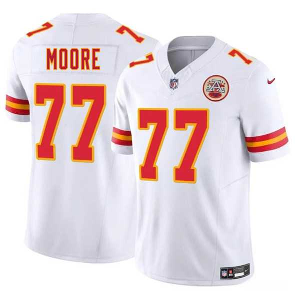 Men & Women & Youth Kansas City Chiefs #77 Jaylon Moore White 2025 F.U.S.E. Vapor Untouchable Limited Stitched Jersey